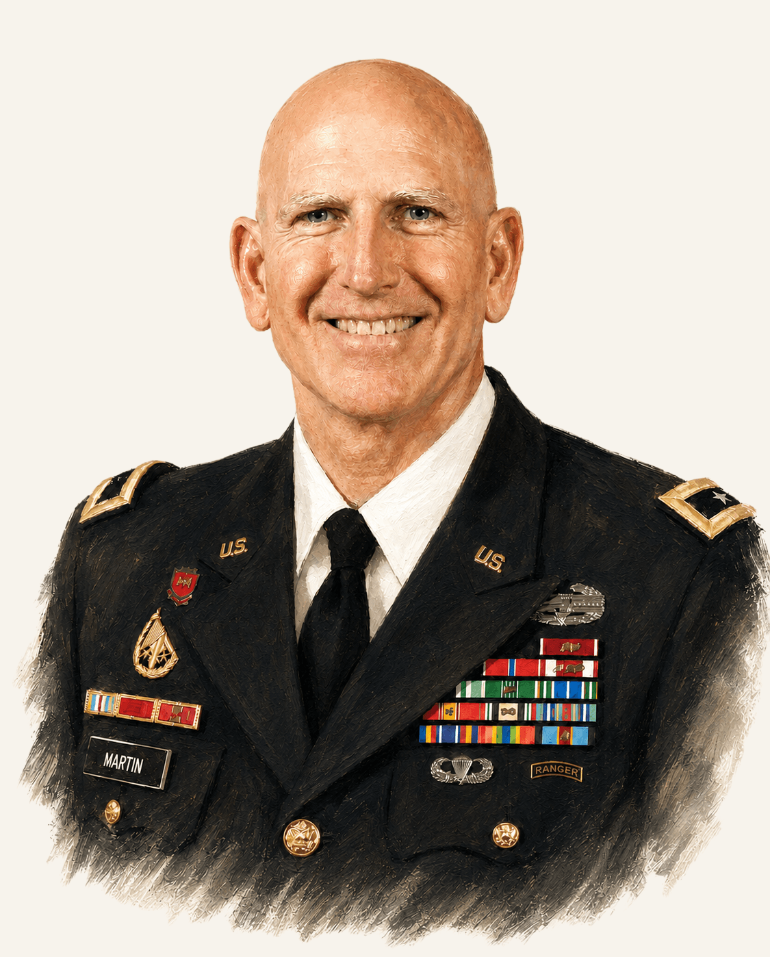Painted portrait of Gregg F. Martin