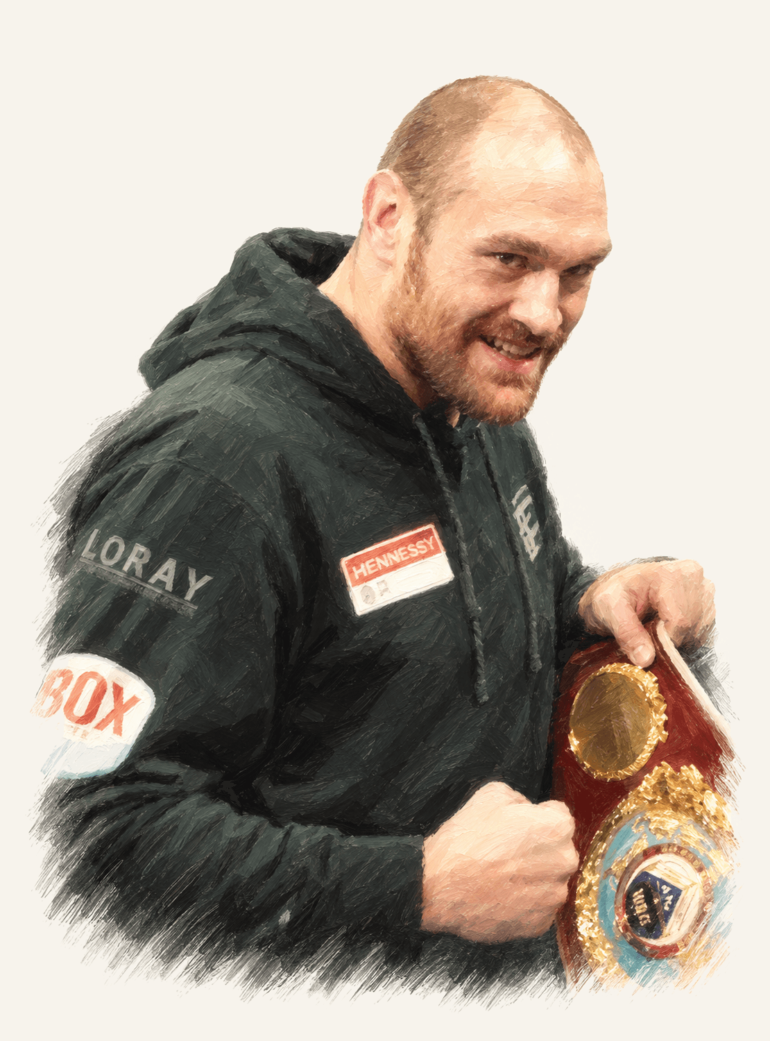Painted portrait of Tyson Fury