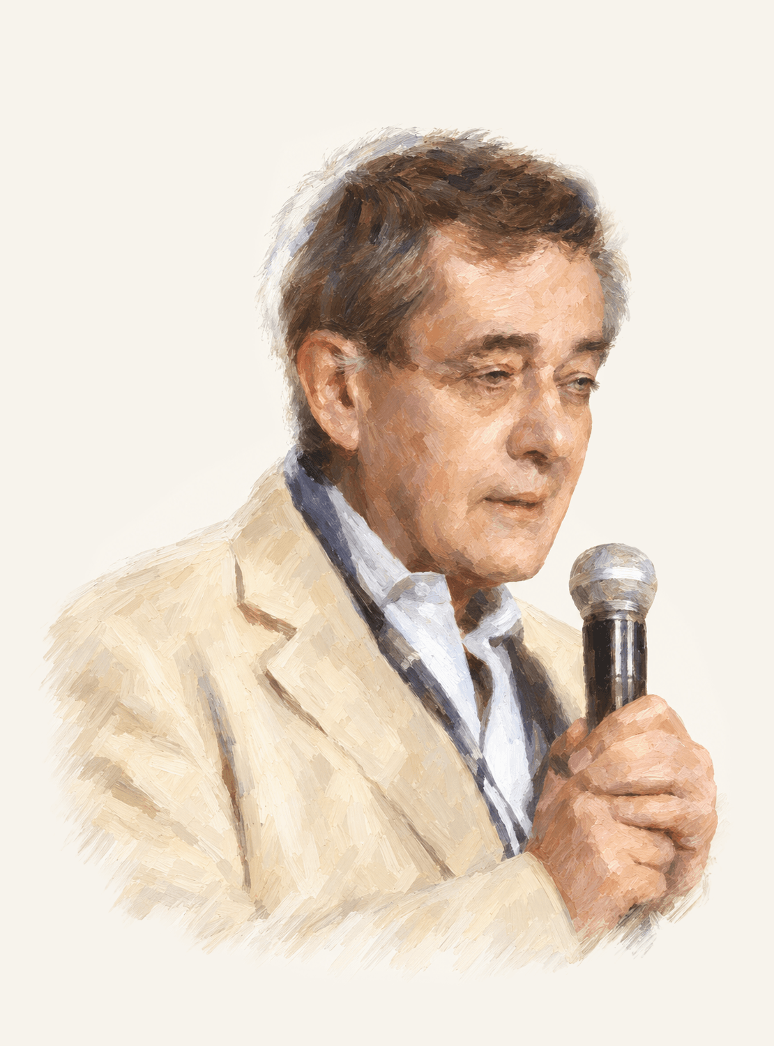 Painted portrait of Guy Latraverse