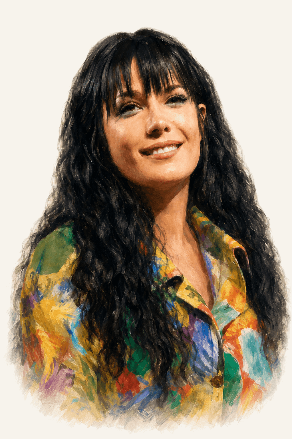 Painted portrait of Halsey