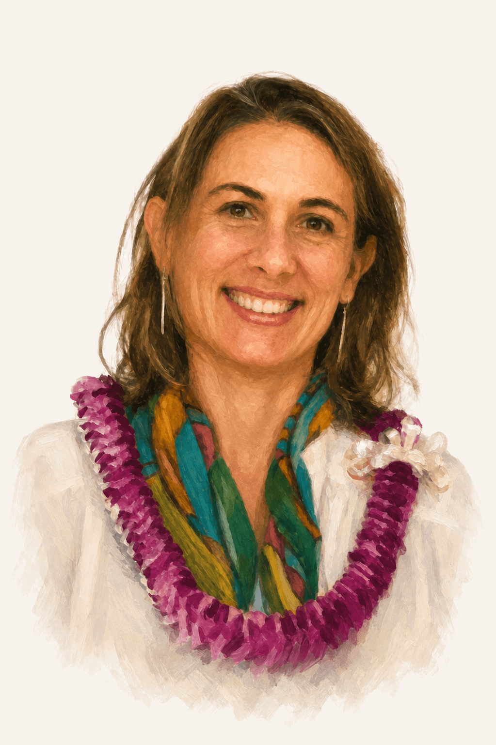 Painted portrait of Hope Jahren