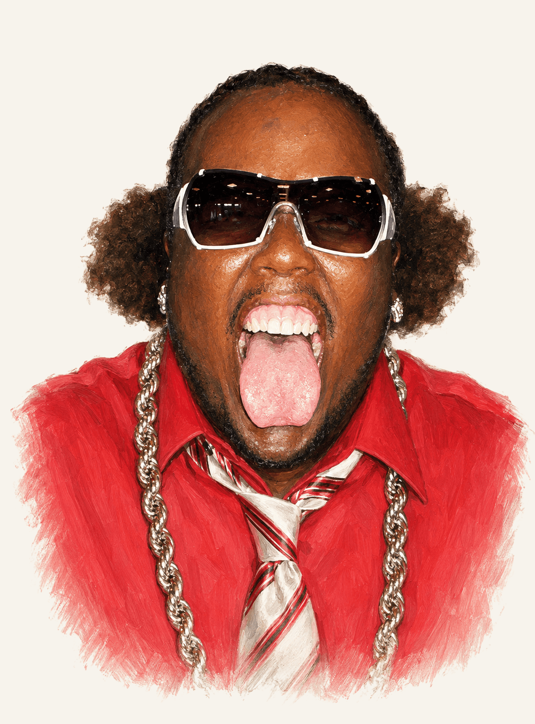 Painted portrait of Krizz Kaliko