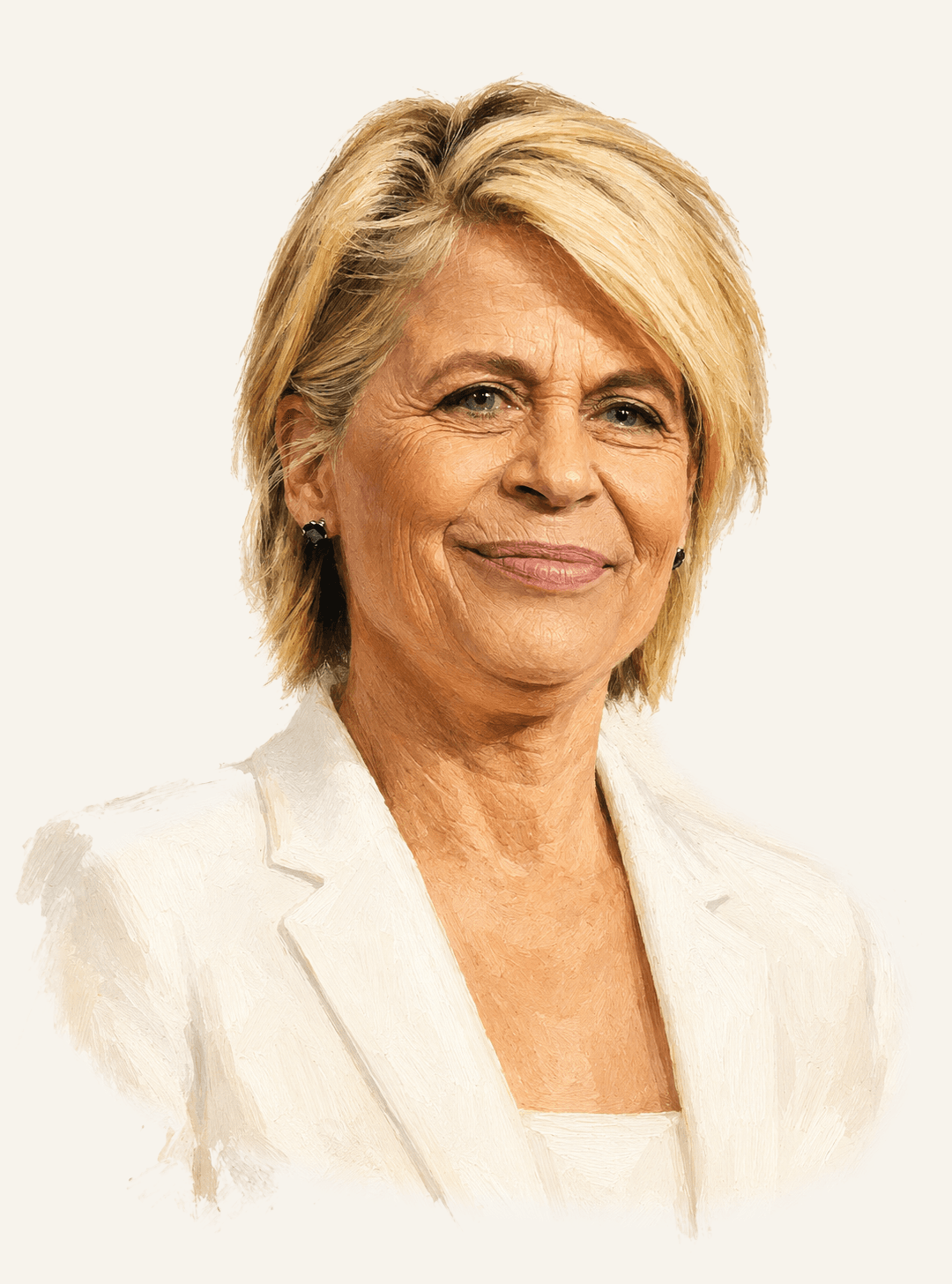 Painted portrait of Linda Hamilton
