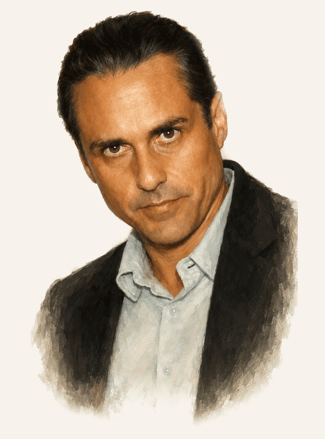 Painted portrait of Maurice Benard