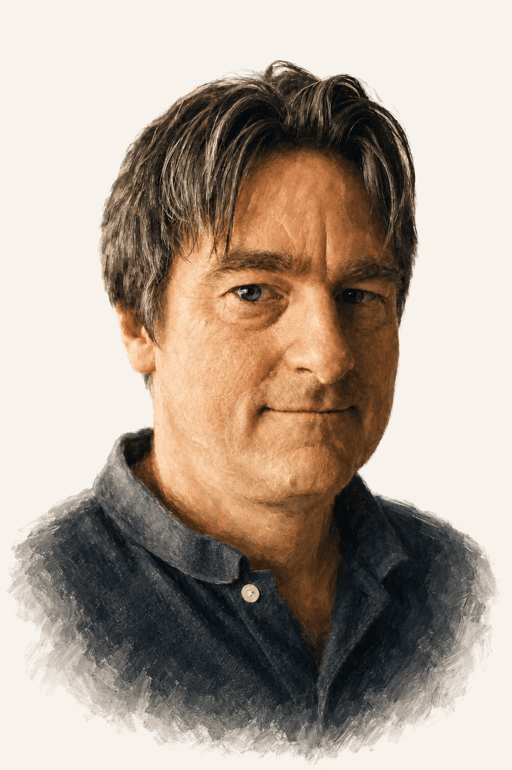 Painted portrait of Paul English