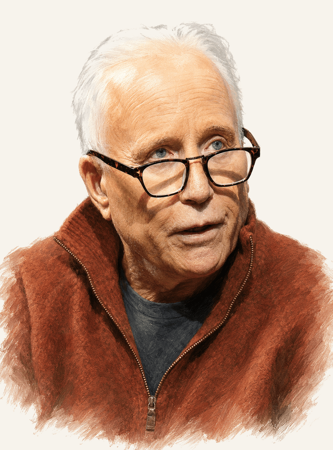 Painted portrait of Richard Dreyfuss