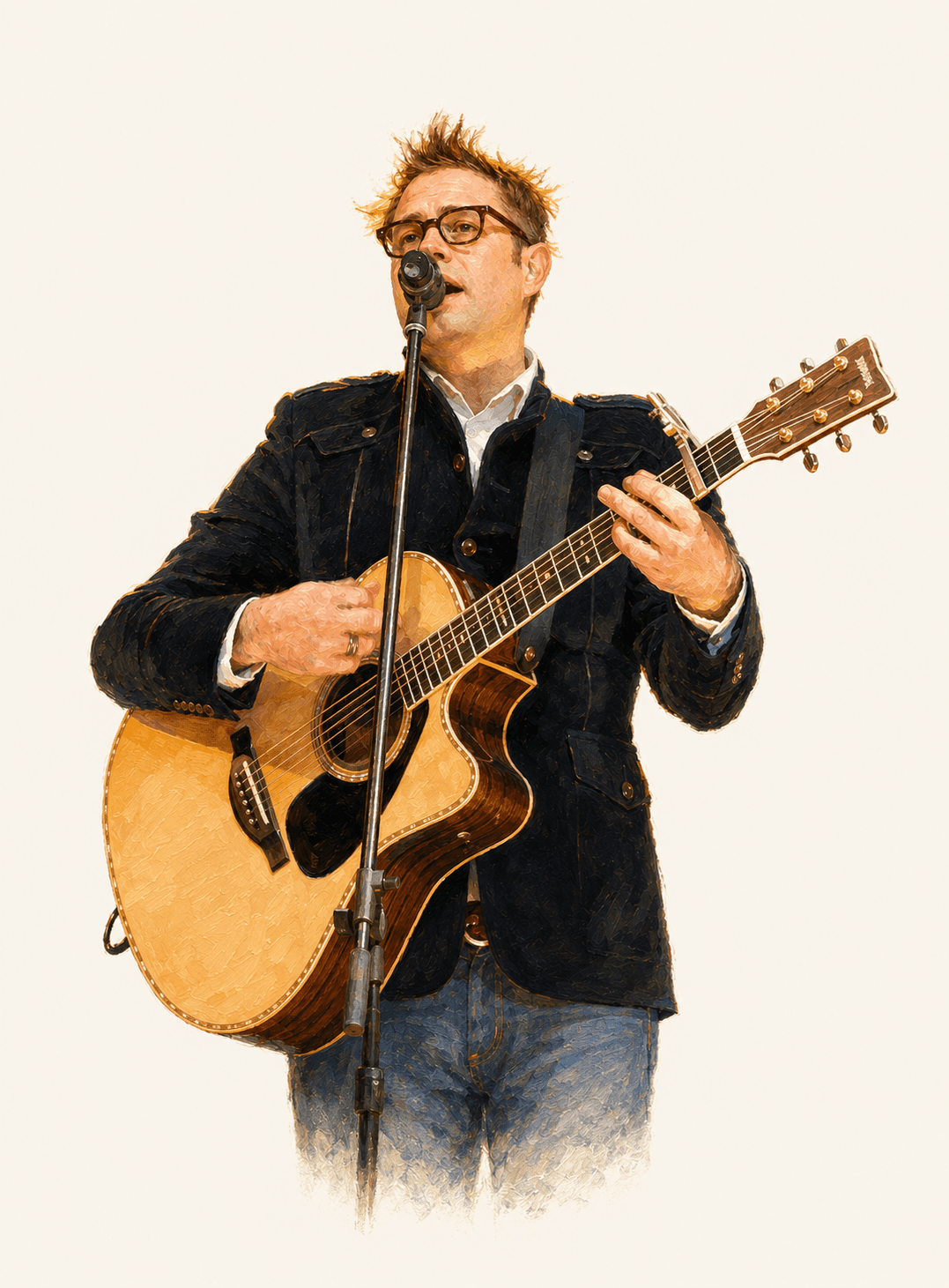 Painted portrait of Steven Page