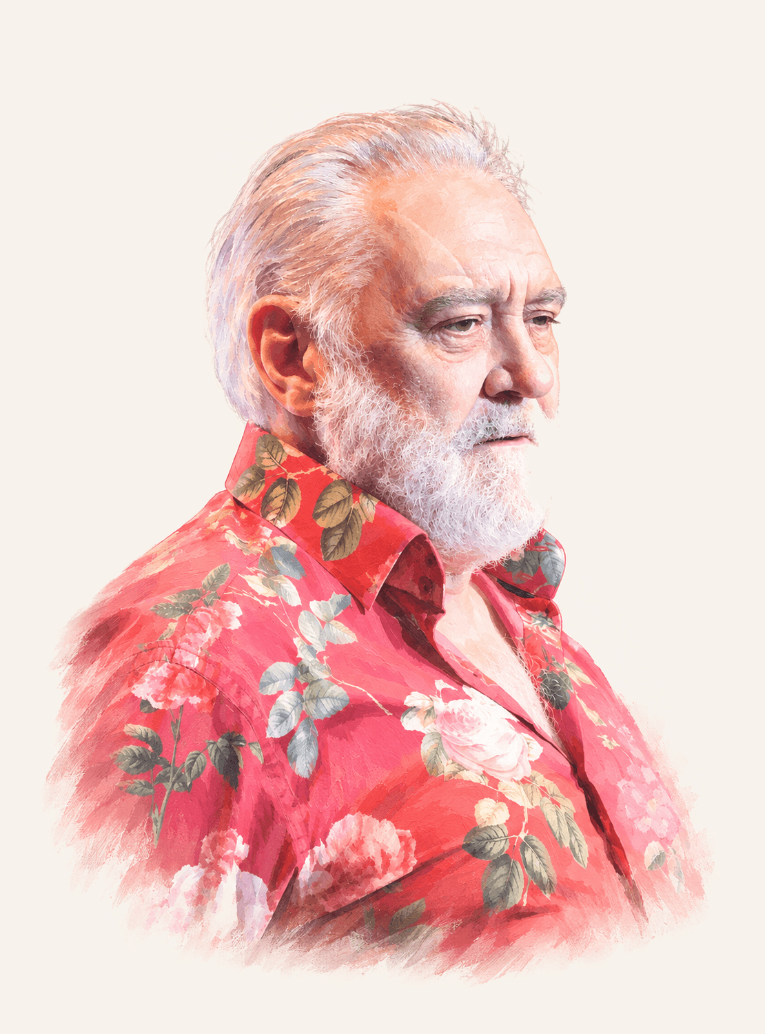 Painted portrait of Tony Slattery