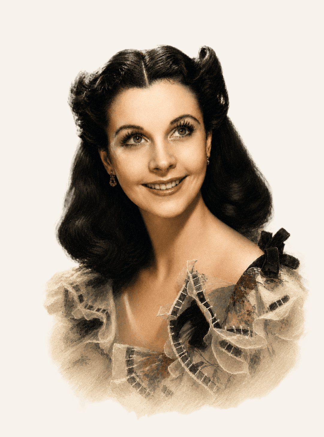 Painted portrait of Vivien Leigh
